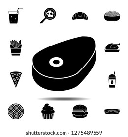 steak icon. Simple glyph vector element of Fast food icons set for UI and UX, website or mobile application