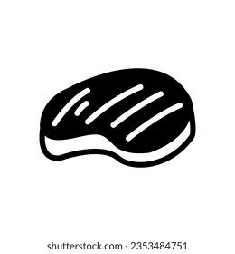 steak icon solid style vector
