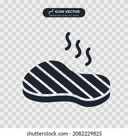 steak icon symbol template for graphic and web design collection logo vector illustration