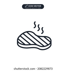 steak icon symbol template for graphic and web design collection logo vector illustration