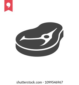 Steak icon vector