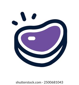 Steak-Symbol. Vektorsymbol mit zwei Tönen für Ihre Website, Ihr Handy, Ihre Präsentation und Ihr Logo-Design.