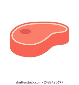 steak icon vector. food menu. grilled beef