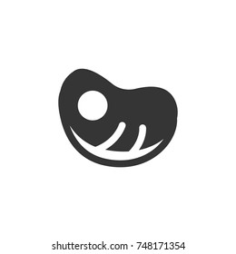 steak icon vector. steak icon glyph style design