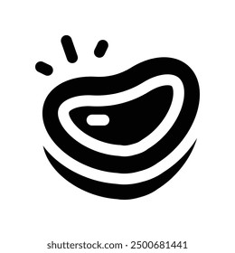 steak icon. vector glyph icon for your website, mobile, presentation, and logo design.