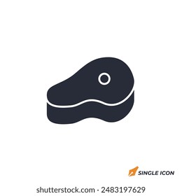 Steak icon vector illustration. Steak symbol isolated on white background