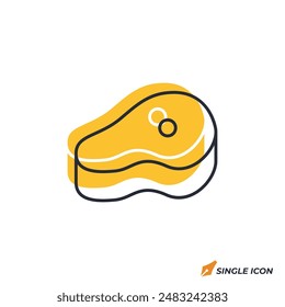 Steak icon vector illustration. Steak symbol isolated on white background