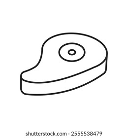 Steak icon vector isolated on white background.
