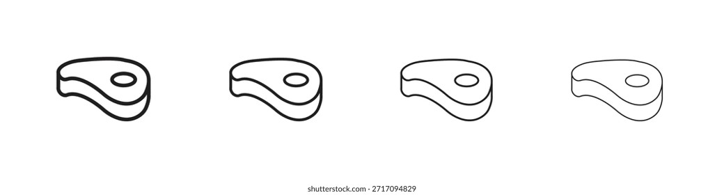 Icono de carne. Vector de pictogramas aislados.