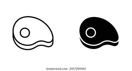Steak Icon vector. liner and flat style icons set.