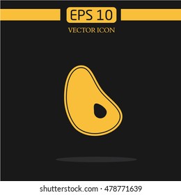 Steak icon vector. meat