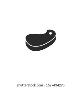 steak Icon vector sign isolated for graphic and web design. meat symbol template color editable on white background.