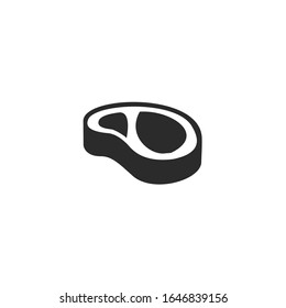 steak Icon vector sign isolated for graphic and web design. steak symbol template color editable on white background.