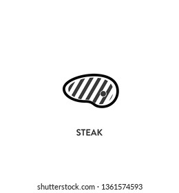 steak icon vector. steak sign on white background. steak icon for web and app