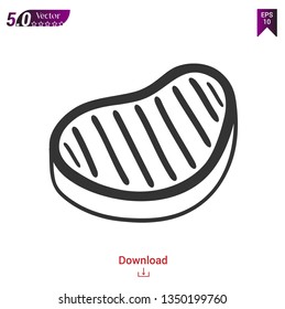 steak icon vector,meat icon