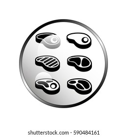 Steak Icons Set.