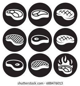 Steak Icons Set