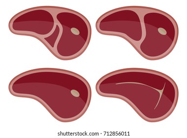 Steak Icons Set.