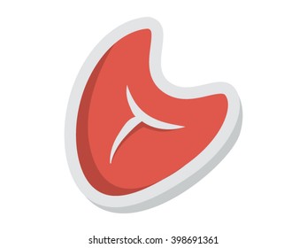 Steak Illustration - Flat Icon