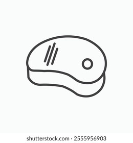 Steak isolated icon. vector illustration.