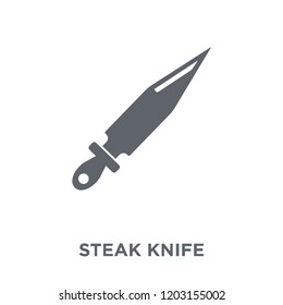 steak knife icon. steak knife design concept from Kitchen collection. Simple element vector illustration on white background.