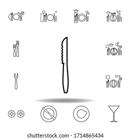 Steak knife icon. Set can be used for web, logo, mobile app, UI, UX on white background