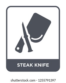 steak knife icon vector on white background, steak knife trendy filled icons from Kitchen collection, steak knife simple element illustration
