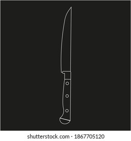 Steak-Messer. Illustration für Web und Mobile