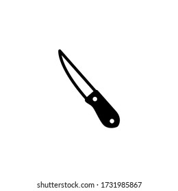 Steak knife vector icon in black solid flat design icon isolated on white background
