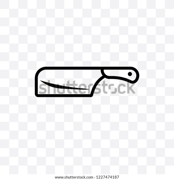 Steak Knife Vector Linear Icon Isolated Stock Vector (Royalty Free