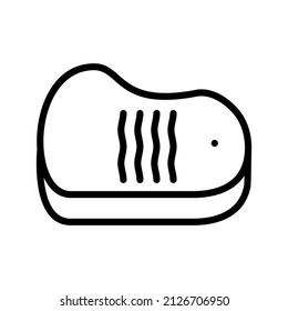 Steak Line Black Icon Design