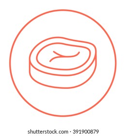 Steak line icon.