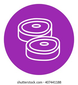 Steak line icon.