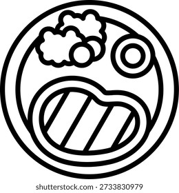 Steak Line vector Icon Design