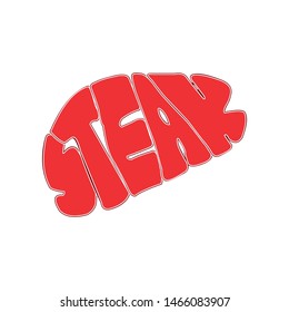 steak logo simple image icon