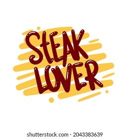 ilustración vectorial gráfica de diseño de tipografía de texto de referencia de bistec