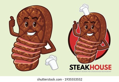 Steak mascot design for Steakhouse Business