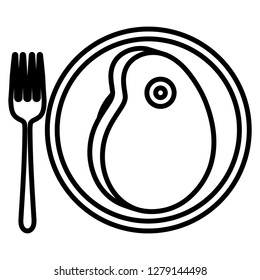 steak of meat design