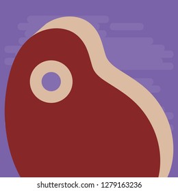 Steak of meat design 