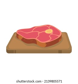 steak meat design on cut table