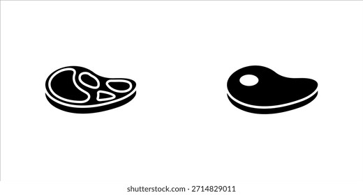 Steak meat icon isolated on white background.