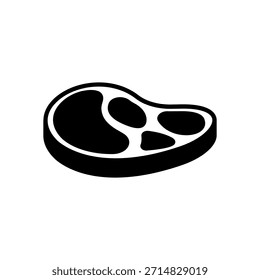 Steakfleisch-Symbol einzeln auf weißem Hintergrund. Vektorgrafik, eps10.