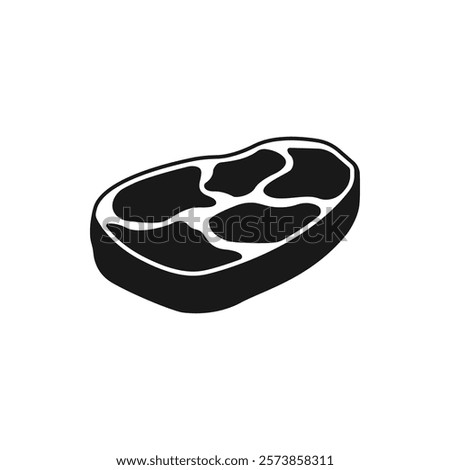 Steak meat icon isolated on white background.