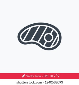 Steak (Meat) Icon / Vector