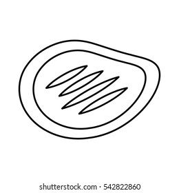 steak meat isolated icon vector illustration design