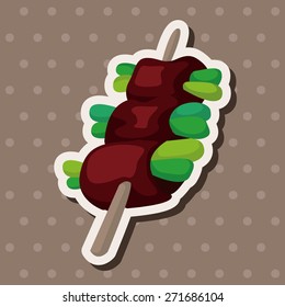 steak meat theme elements