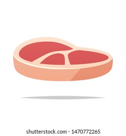 Steak meat vector isolated illustration