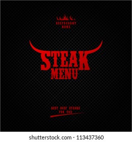 Steak Menu Card Design Template.