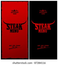 Steak Menu Card Design Template.