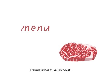 Steak Menu Template with Sirloin Block